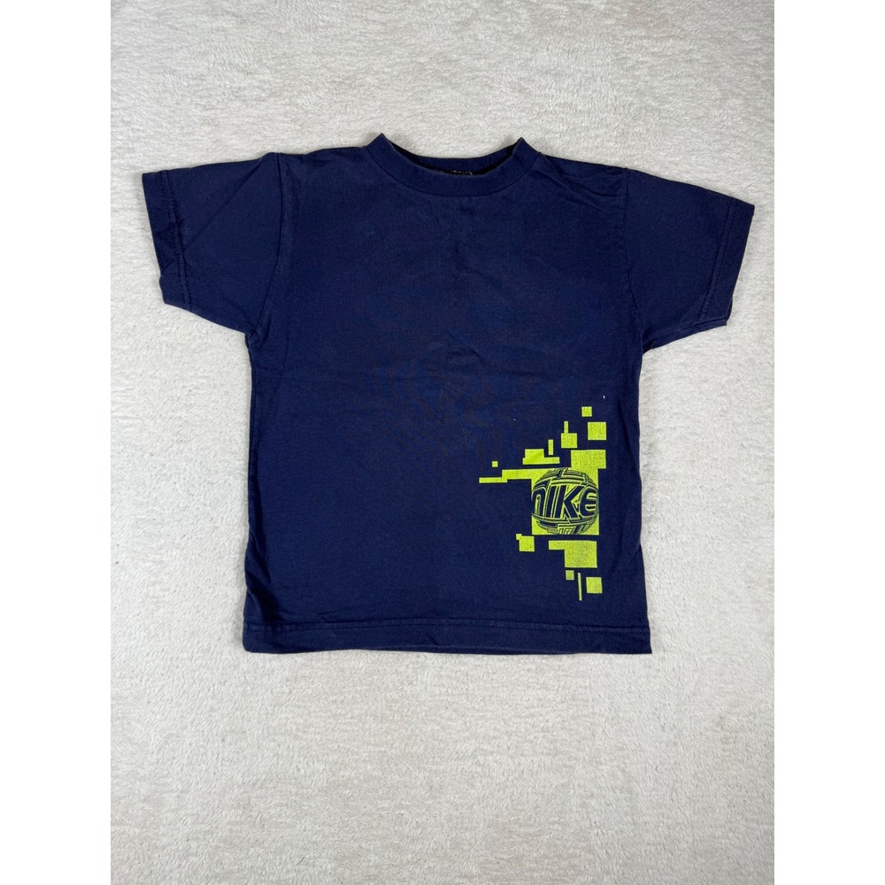 Nike Graphic T-Shirt Kids Size 7 Navy Blue Good Basketball Sporty Tee